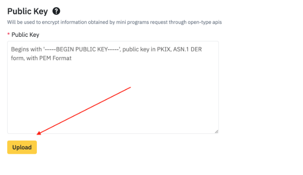 Upload Key
